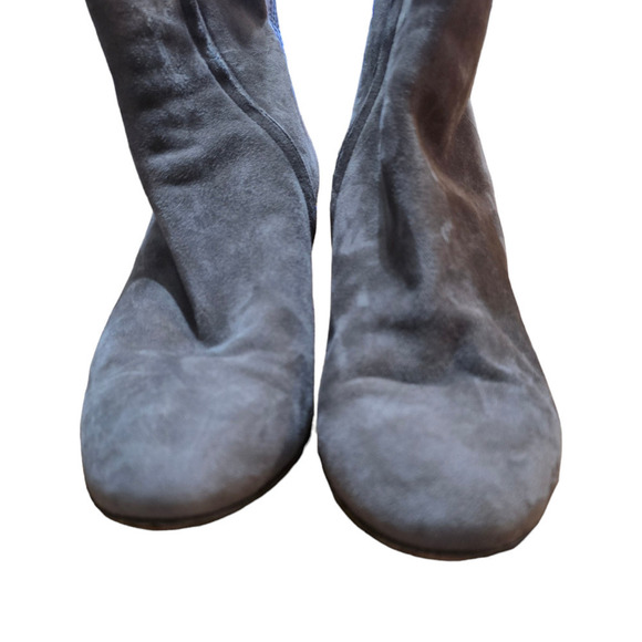 AGL Suede Block Heel Booties grey 9 Women’s Attilio Giusti Leombruni - Picture 3 of 8